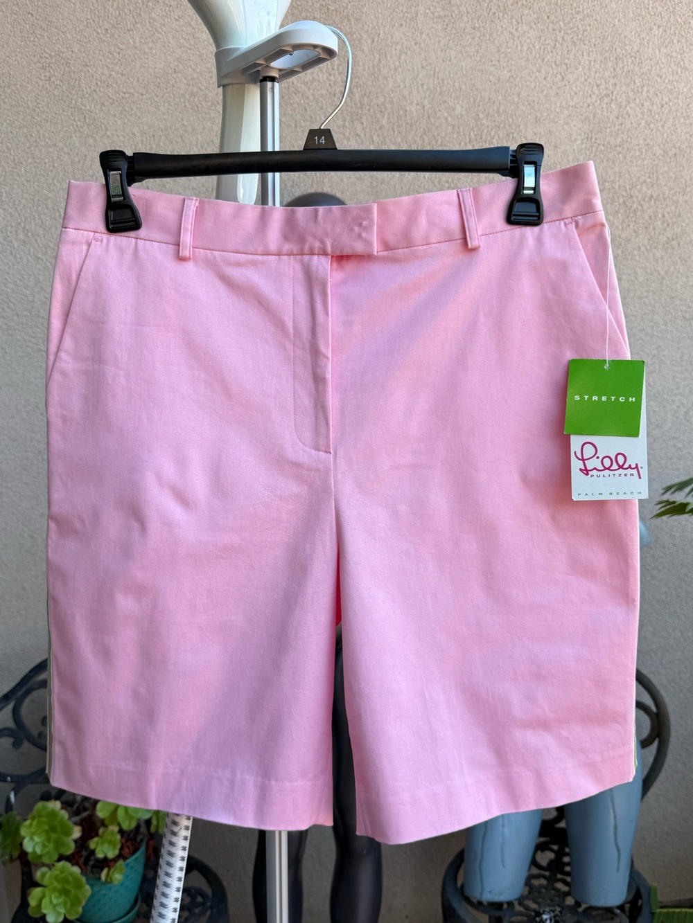 Lilly Pulitzer Light Pink Stretch Bermuda Shorts